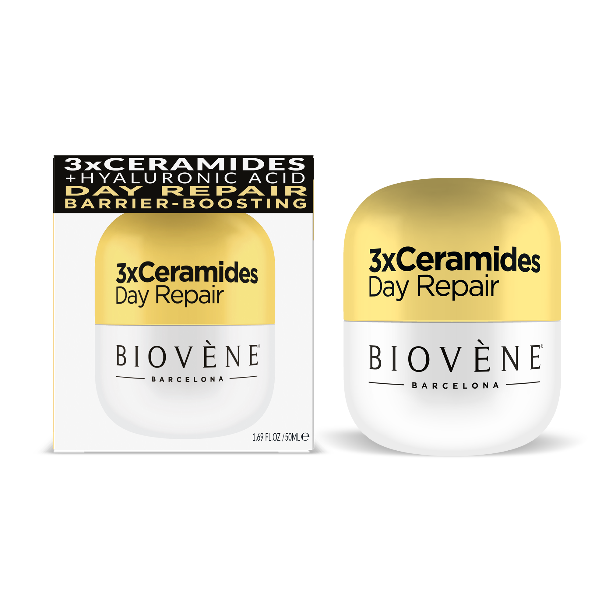 3X CERAMIDES DAY REPAIR Barrier-Boosting Moisturizer with Extra-Hydrating HA, Ceramides, CICA & Organic Banana