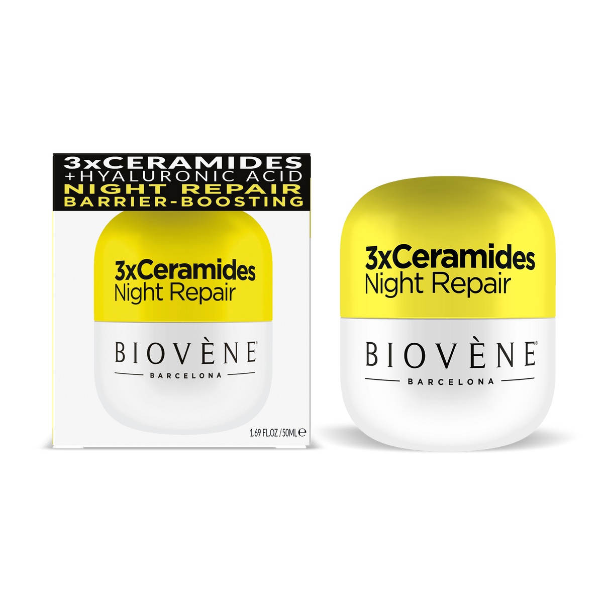 3X CERAMIDES NIGHT REPAIR Barrier-Boosting Night Cream with Extra-Hydrating HA, Ceramides, CICA & Organic Banana