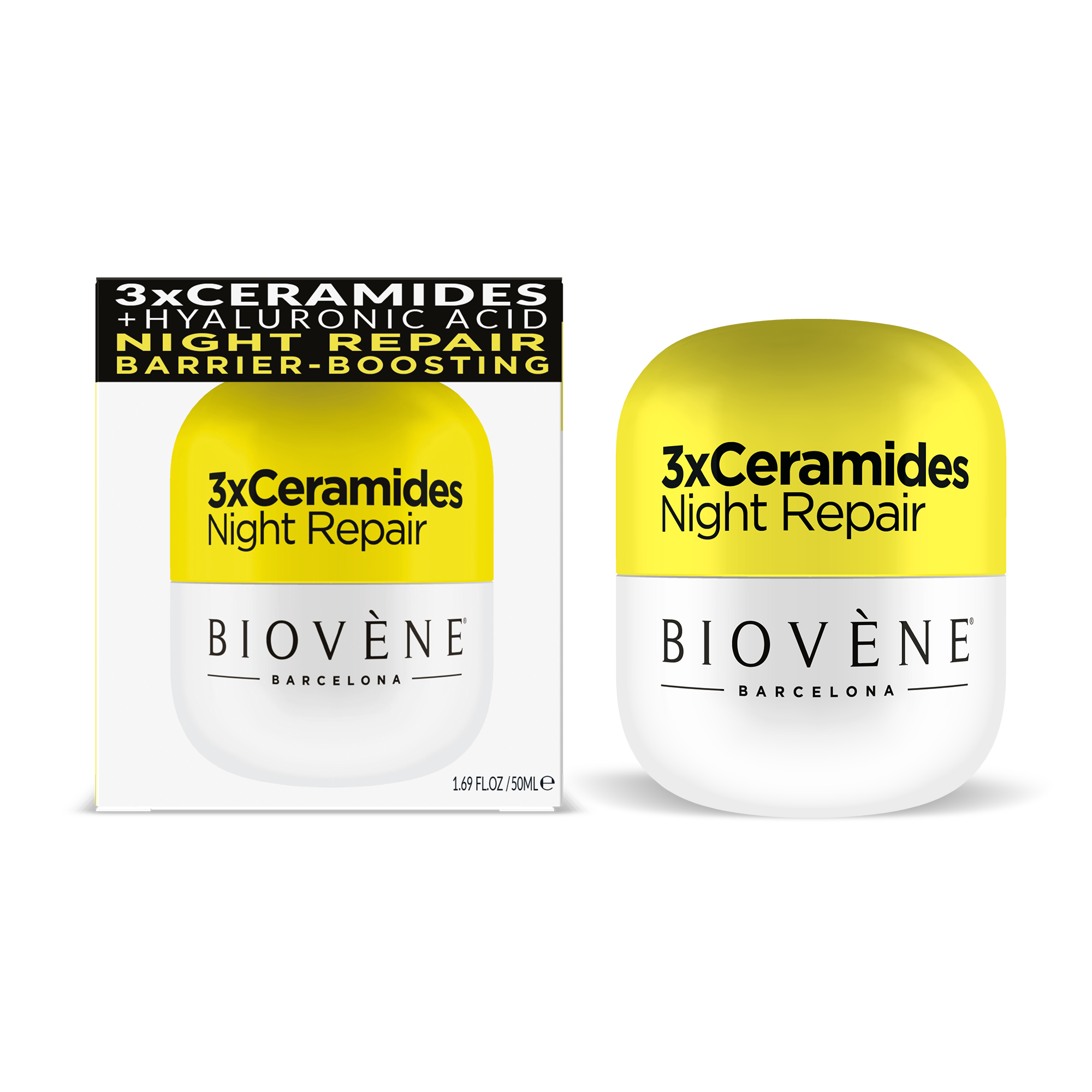 3X CERAMIDES NIGHT REPAIR Barrier-Boosting Night Cream with Extra-Hydrating HA, Ceramides, CICA & Organic Banana