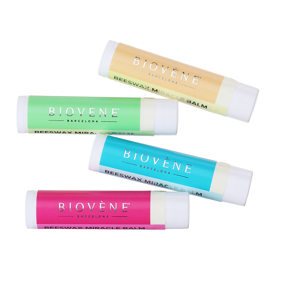BEESWAX COCONUT+PEAR Extra-Moisturizing Miracle Lip Balm for Dryness, Cracking & Chapping, 4 pack