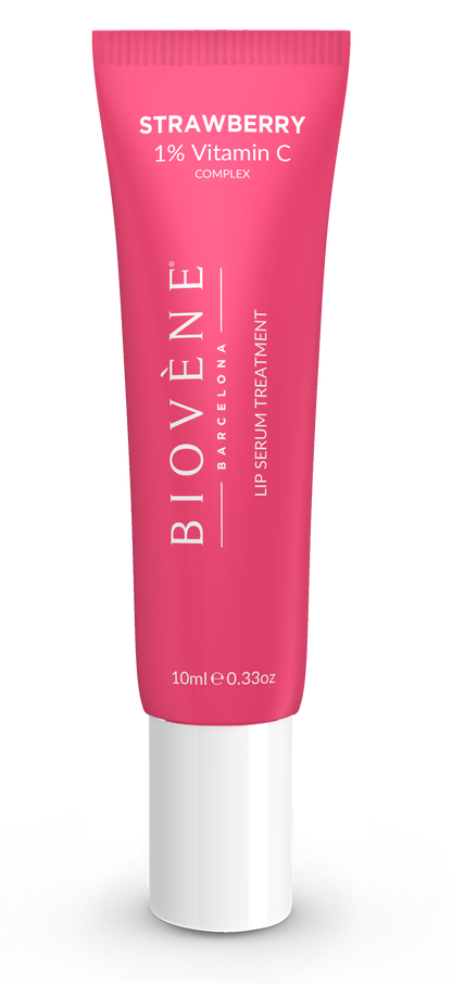1% VITAMIN C LIP SERUM Strawberry Glow Lip Treatment – Biovène Barcelona