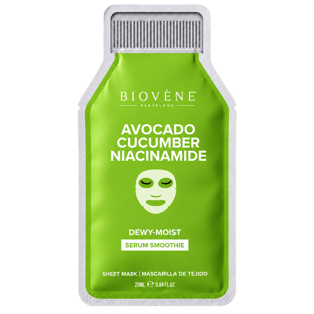 AVOCADO + NIACIN DEWY-MOIST! Smoothie Serum Sheet Mask with firming Niacinamide, Cucumber and Avocado