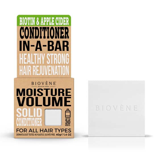 MOISTURE VOLUME Biotin &amp; Apple Cider Solid Conditioner Bar