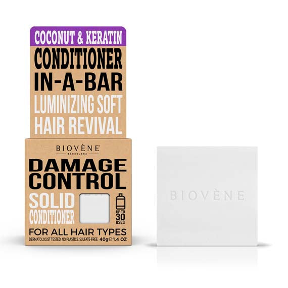 DAMAGE CONTROL Coconut &amp; Keratin Solid Conditioner Bar