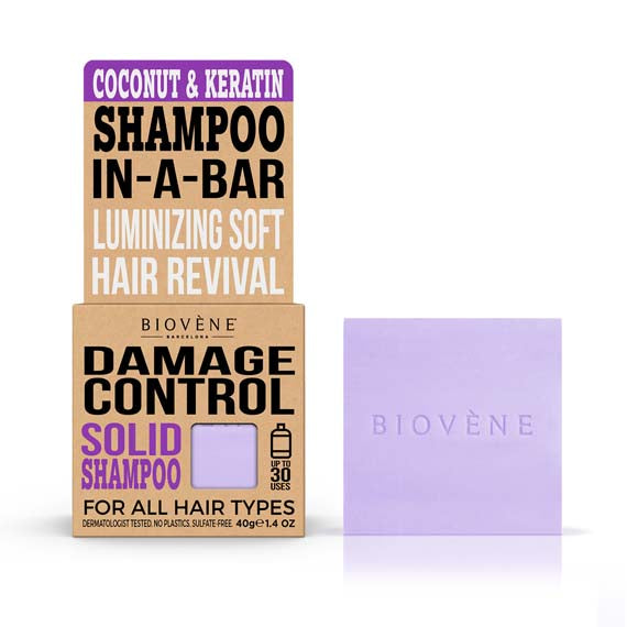 DAMAGE CONTROL Coconut &amp; Keratin Solid Shampoo Bar