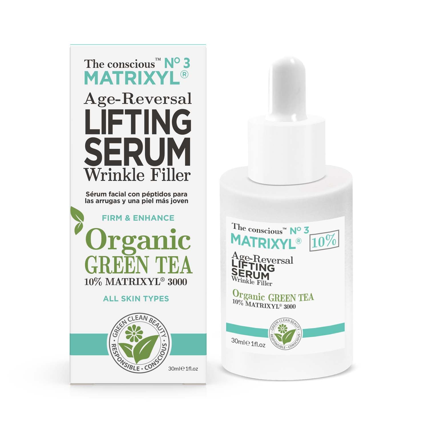 The conscious™ Matrixyl® Age-Reversal Lifting Serum Organic Green Tea