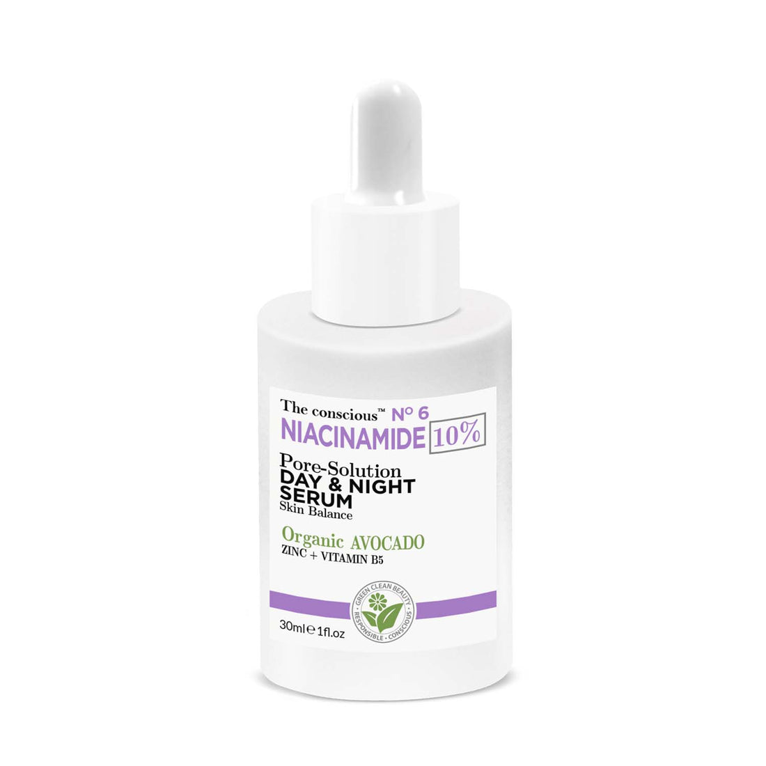 The conscious™ Niacinamide Pore-Solution Day &amp; Night Serum Organic Avocado